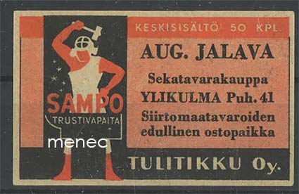Seppä-etiketti, Aug. Jalava, Ylikulma 