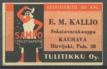 Seppä-etiketti, E. M. Kallio, Kauhava 