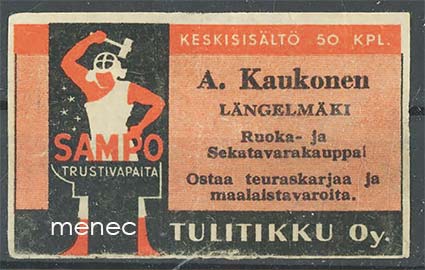 Seppä-etiketti, A. Kaukonen, Längelmäki 
