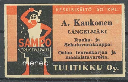 Seppä-etiketti, A. Kaukonen, Längelmäki 