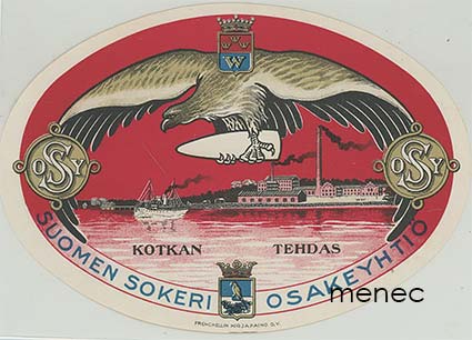 Sokeritoppaetiketti, Suomen Sokeri, Kotkan tehdas 