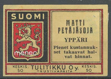 Tulitikkuetiketti, Matti Petäjäsoja, Yppäri, Pyhäjoki 
