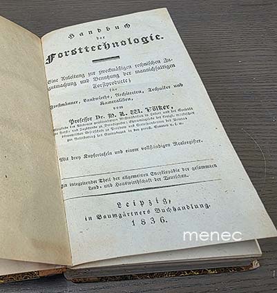 Völker, Hieronymus Ludwig Wilhelm - Handbuch der Forsttechnologie 