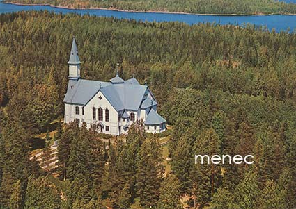 Heinävesi, kirkko, ilmakuva 