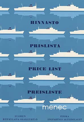 Suomen Höyrylaiva Osakeyhtiö, hinnasto 1968 