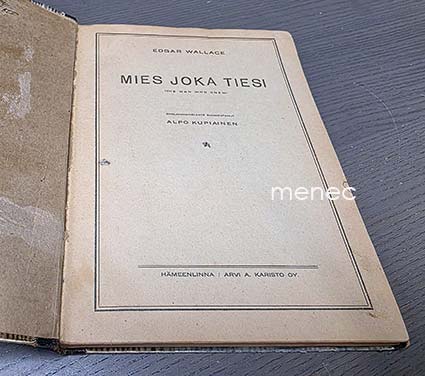 Wallace, Edgar - Mies joka tiesi 