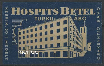 Kauppiasetiketti, Hospits Betel, Turku 