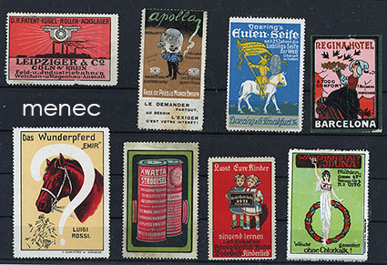 Eurooppalaisia mainosmerkkejä, 8 kpl 