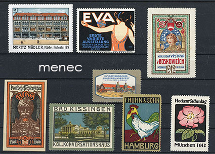 Eurooppalaisia mainosmerkkejä, 8 kpl 