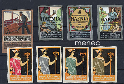 Eurooppalaisia mainosmerkkejä, 8 kpl 