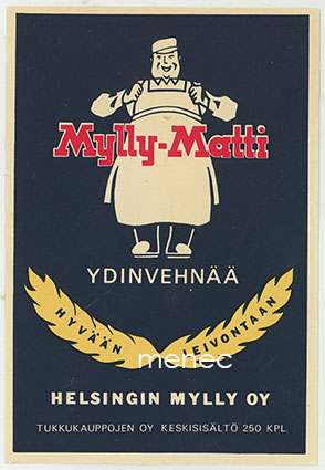 Tulitikkuetikettejä, Mylly-Matti ydinvehnää, iso 