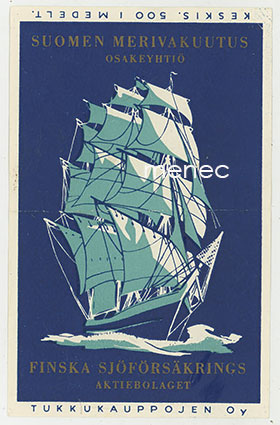 Tulitikkuetikettejä, Suomen Merivakuutus, iso 