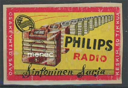 Tulitikkuetiketti, Philips radio. Sinfoninen sarja 
