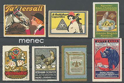 Eurooppalaisia mainosmerkkejä, 7 kpl 