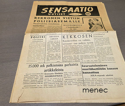 Sensaatio uutiset N:o 5 13.8.1955 