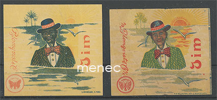 Jim, makeisetiketti, 2 erilaista 