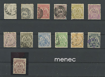 Iso-Britannia, Transvaal 1885, käyttösarjaa 13 kpl 