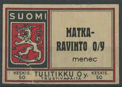 Tulitikkuetiketti, Matkaravinto o/y 