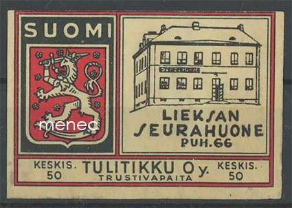 Kauppiasetiketti, Lieksan Seurahuone 