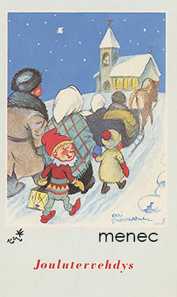 Suomalainen, Kari - Tonttu kirkkomatkalla, taittokortti 