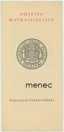 Ohjeita matkailijoille, esite 