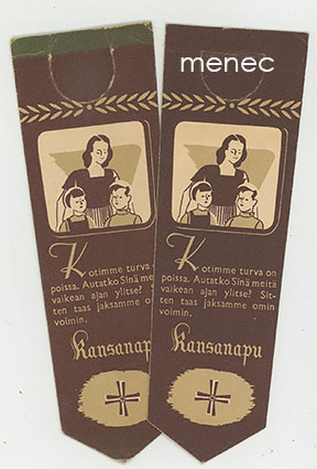 Kirjanmerkki/kirjamainos: - Kotimme turva on poissa ..., 2 kpl 