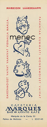 Cafeteria Marques, Palman suomalainen cafeteria, esite 