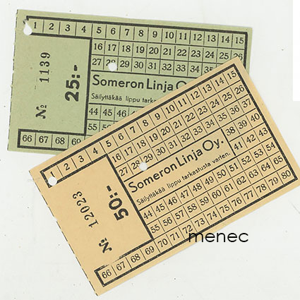 Matkalippu, Someron Linja, 2 kpl 