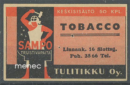 Seppä-etiketti,Tobacco, Linnankatu 10 