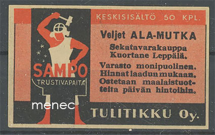 Seppä-etiketti, Veljet Ala-Mutka, Kuortane, Leppälä 