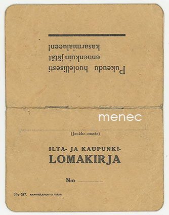 Ilta- ja kaupunkilomakirja 1937 
