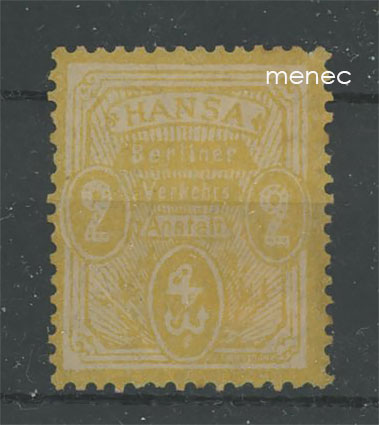 Saksa, paikallisposti, Berliner Hansa Anstalt, 2 Pf 