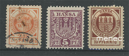 Saksa, paikallisposti, Breslau ja Posen, 1+2 kpl 