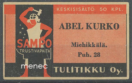 Seppä-etiketti, Abel Kurko, Miehikkälä 