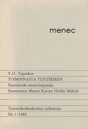 Toporkov, V. O. - Toiminnasta tunteeseen 