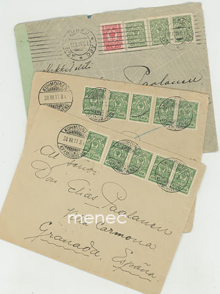 Arkkitehti Elias Paalasen Espanjaan, Italiaan ja Helsinkiin saamaa postia 1911-1914 