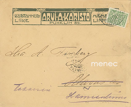 Arvi A. Kariston kuori 1913 