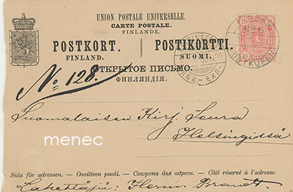 Ehiökortti 1890 SKS:aan 