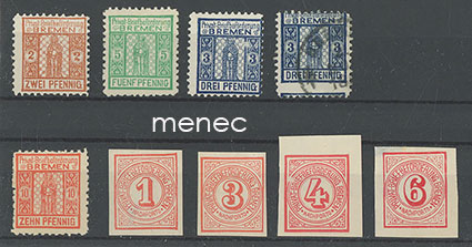 Saksa, paikallisposti, Bremen, 9 kpl 