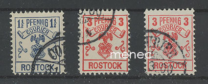 Saksa, paikallisposti, Rostock, Courier, 3 kpl 