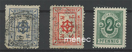 Saksa, paikallisposti, Mülhausen, 3 kpl 