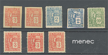 Saksa, paikallisposti, Berliini, Hansa-Anstalt, 8 kpl 