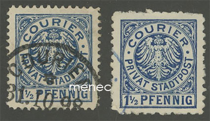 Saksa, paikallisposti, Nürnberg, Courier, 2 kpl 