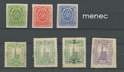 Saksa, paikallisposti, Strassburg, 7 kpl 