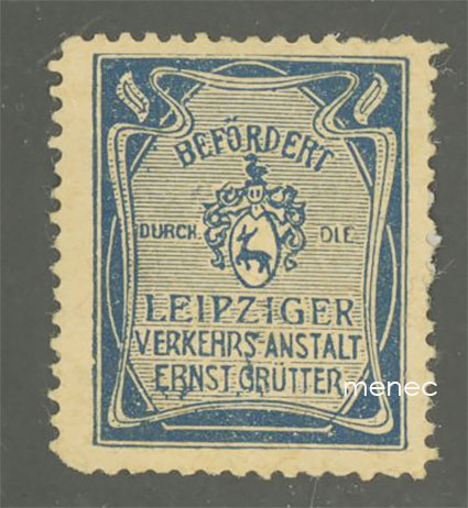 Saksa, paikallisposti, Leipzig, Verkehrsanstalt Ernst Grütter 