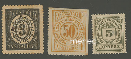 Saksa, paikallisposti, Berliini, Neue Berl. Omnibus-u. Packetfahrt, 3 kpl 