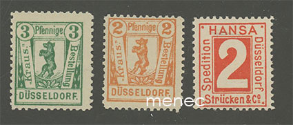 Saksa, paikallisposti, Düsseldorf, 3 kpl 