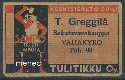 Seppä-etiketti, T. Greggilä, Vähäkyrö 