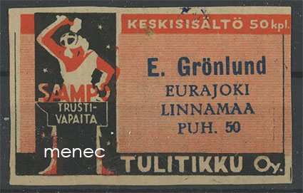 Seppä-etiketti, E. Grönlund, Eurajoki, Linnamaa 