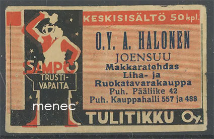 Seppä-etiketti, A. Halonen, Joensuu 